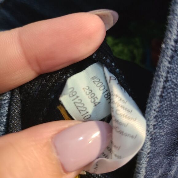 SPANX‎ Jean-ish Ankle Legging DIY Embroidered sz Small - Picture 6 of 8